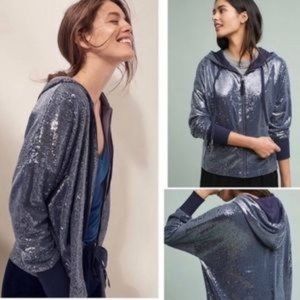 Anthropologie Sequin Hoodie
